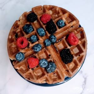 oat flour blueberry waffles